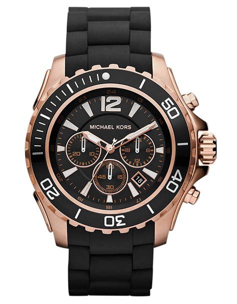 michael kors men's watches black|Michael Kors clear band watch.